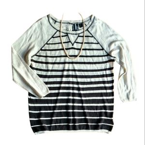 CYNTHIA ROWLEY Striped knit Sweater Top Small